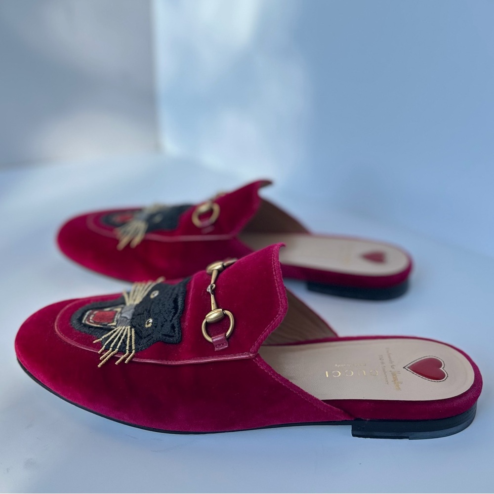 Gucci Princetown raspberry velvet slipper - Picture 5 of 12